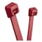 Panduit Cable Tie, 12 in L, 3 in Max Bundle Dia., Red, Fluoropolymer, 50 lb Strength, 1000 PK PLT3S-M702Y - alternate 1